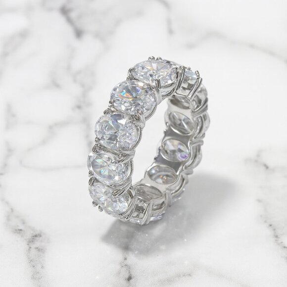 "Aspen" Oval Infinity Ring - Picture 1 of 2